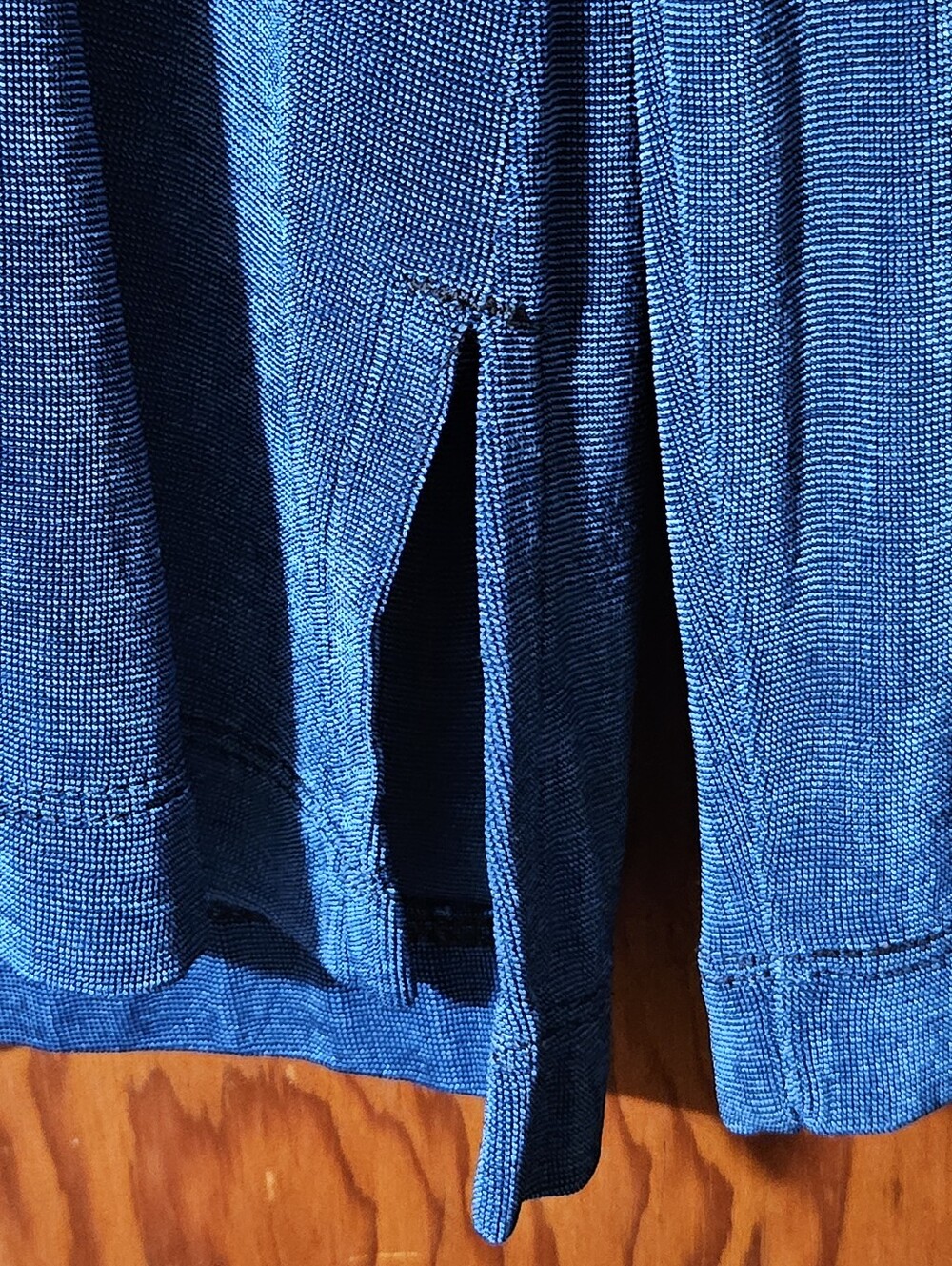 Chico's Travelers Blue Stretchy Long-sleeve Buttoned Jacket Size 1 Medium EUC - Picture 5 of 5